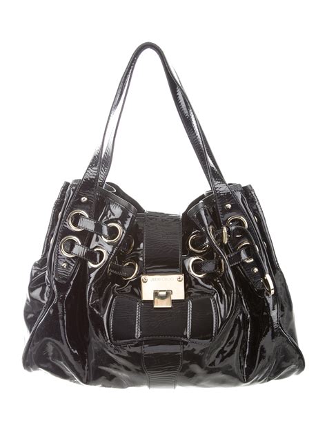 jimmy choo black leather bag.